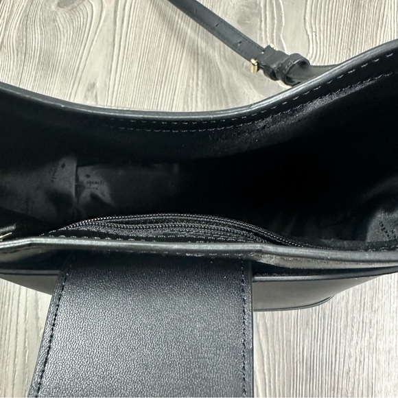 Kate Spade Black Reegan Leather Bucket Bag Gold Hardware Crossbody Purse - Picture 5 of 5
